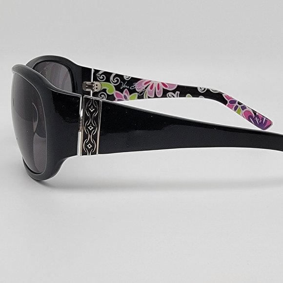 *SOLD* Vera Bradley Holly 023 Purple Punch Black Frame Grey Lens Sunglasses - Picture 5 of 16